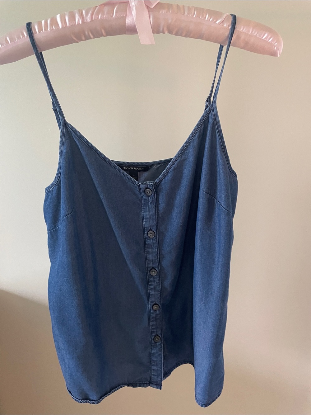 Banana Republic Indigo Blue Denim Button-Front Cami